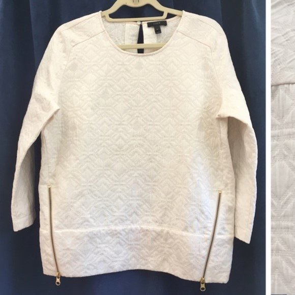 J. Crew Tops - J.Crew | Cream Brocade Top